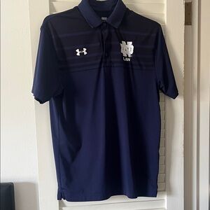 Under Armour Men's Dark Blue Polo with Notre Dame law logo